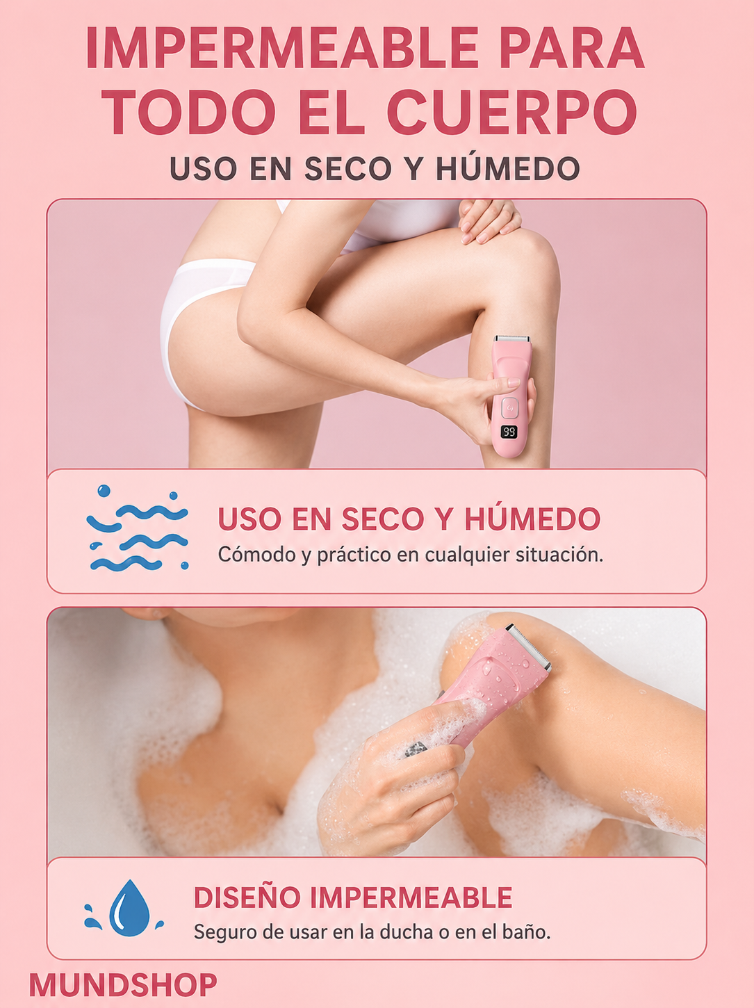 Depiladora Íntima Femenina – Suave, Silenciosa y Sin Irritación