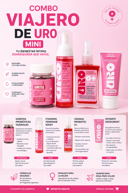 Combo Viajero Uro Mini – Kit de Higiene Íntima para Llevar a Todas Partes